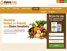 Tablet Screenshot of glutenfreesociety.org